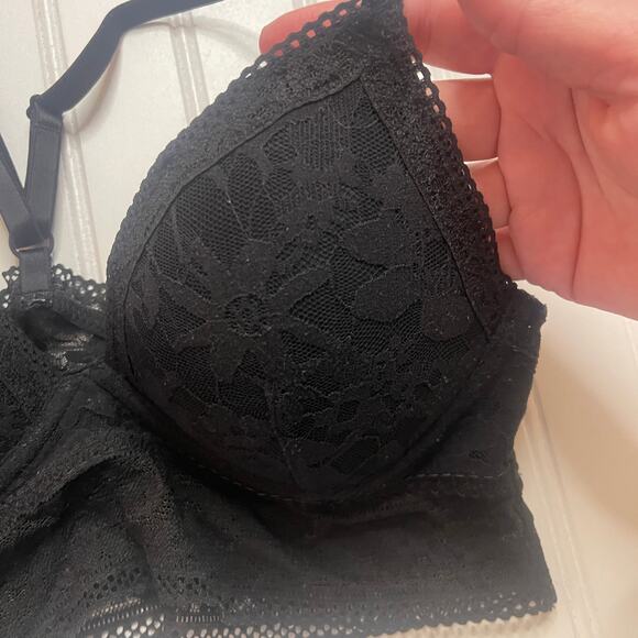 Victorias Secret Padded Lace Bra Bralette Intimates Racerback Womens Small - Picture 2 of 5